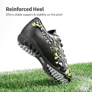 DREAM PAIRS Boys Girls Turf Indoor Soccer Cleats Lace Up